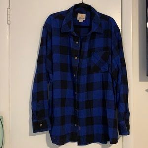 Button down long sleeve flannel
